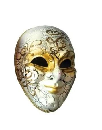 1Maska Wenecka Pełna Biała PT041B