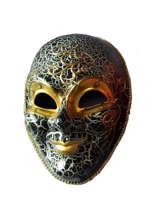 1Maska Wenecka Pełna Czarna PT041C