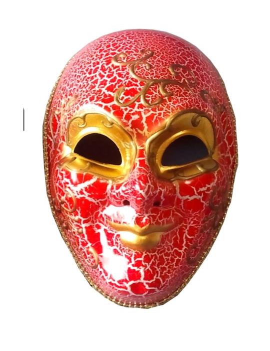 1Maska Wenecka Pełna Czerwona PT041CZ