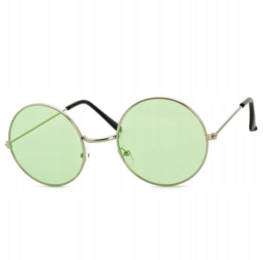 1Okulary lenonki Zielone 16201ZBZ hipisa lata 70-te dzieci kwiaty