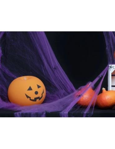 1Pajęczyna Halloween fioletowa A0099F 20g z pająkami Andrzejki Zombie Party