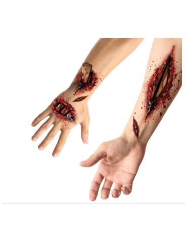 1Tatuaże Rany Blizny Zombi 5szt 24711BZ Halloween