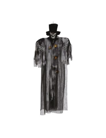 1Dekoracja Kościotrup Pan Młody 26512BZ Wisząca 180cm światło i dźwięk Halloween Andrzejki Zombie Party