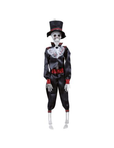 1Dekoracja Szkielet Meksykanina 24410BZ Wisząca 40cm Halloween Andrzejki