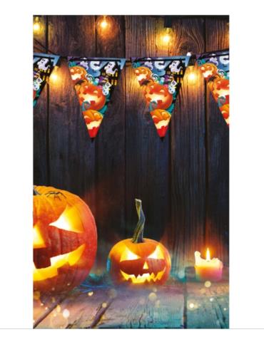 1Flagi girlanda Wesołe Dynie 24716BZ Duszki Nietoperze Halloween Andrzejki