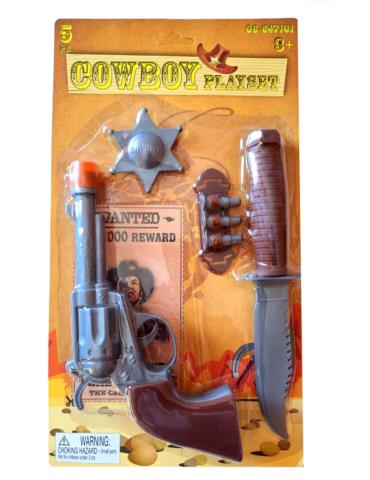 1Zetaw Kowboja Szeryfa z Nożem JX13-12 5 el western dziki zachód