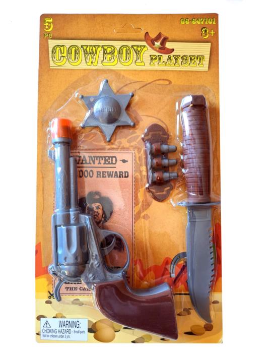 1Zetaw Kowboja Szeryfa z Nożem JX13-12 5 el western dziki zachód