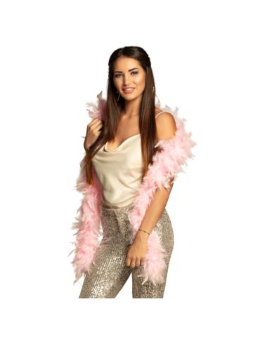 1Szal boa lux 50g jasny róż 52709