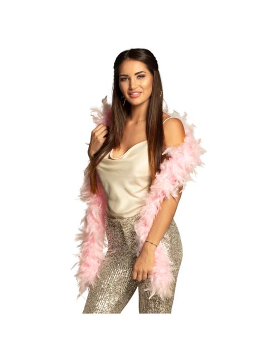 1Szal boa lux 50g jasny róż 52709