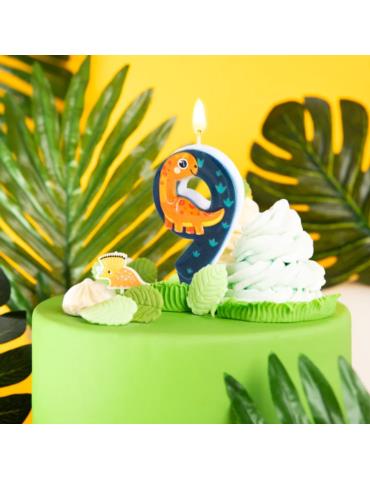 1Świeczka cyfra 9 Dinozaura 138199 Urodzinowa na tort cyferka