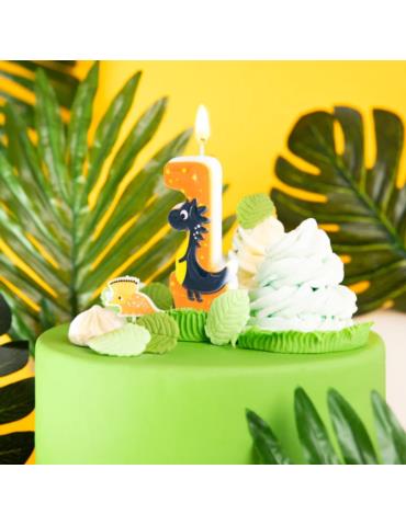 1Świeczka cyfra 1 Dinozaura 138113 Urodzinowa cyferka