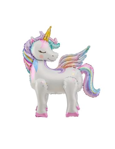 1Balon foliowy Jednorożec 61x66 138335BZ 3D stojący unicorn
