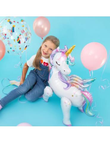 1Balon foliowy Jednorożec 61x66 138335BZ 3D stojący unicorn