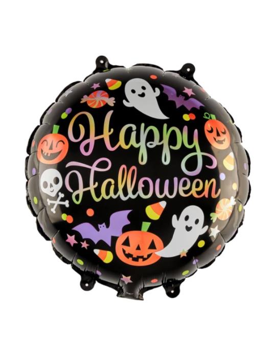 1 Balon foliowy Happy Halloween 137444BZ Dynie, Duchy, Nietoperze, Czaszki 45cm