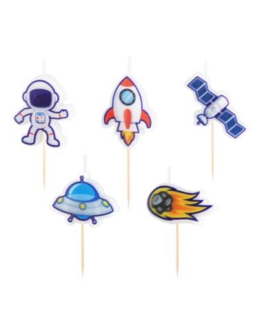 1 Świeczki urodzinowe Kosmos 5szt 137987 BZ