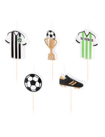 1 Świeczki urodzinowe Piłka Nożna 137963 BZ Football 5szt
