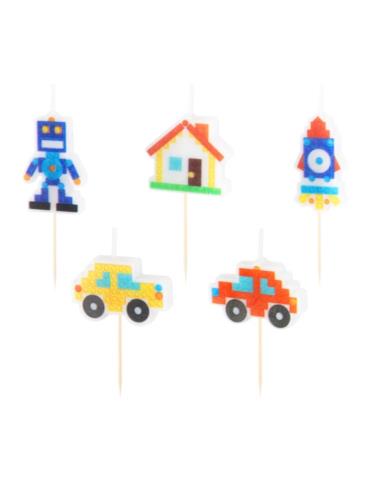 1 Świeczki urodzinowe Klocki 5szt 137956 BZ