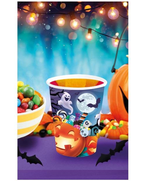 Kubeczki Wesołe Dynie Halloween 24766BZ 6szt 240ml Duszki Nietoperze Andrzejki