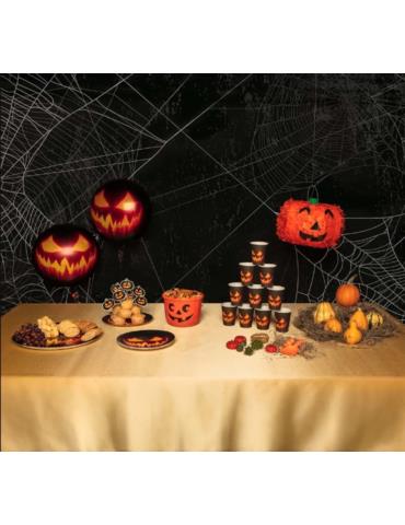 Talerzyki Straszna Dynia 10szt 72318 Halloween papierowe 23cm