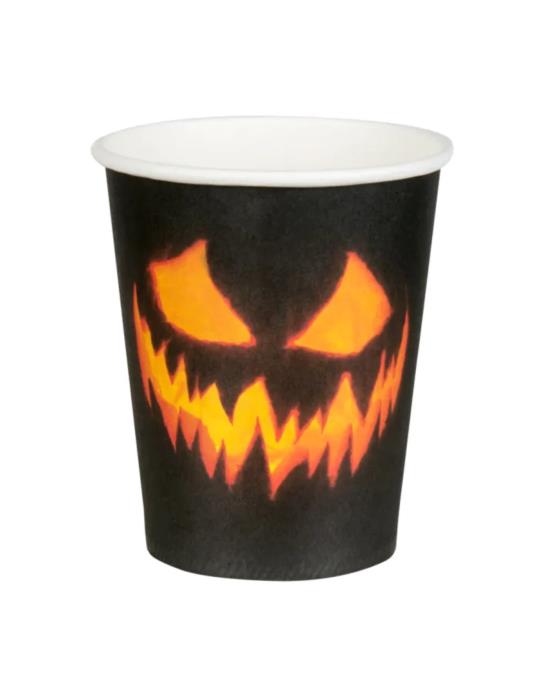Kubeczki Straszna Dynia 10szt 72319 Halloween papierowe 23cm