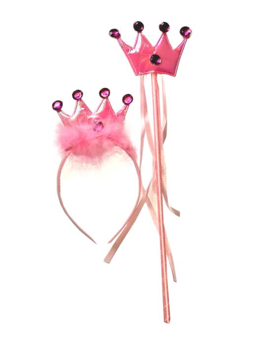 Zestaw Księżniczki Diadem+różdżka PA059 Korona na opasce