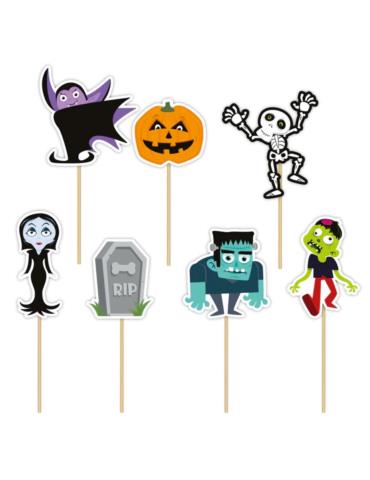 Toppery Halloween Monsters 129661BZ do babeczek 7szt Andrzejki Zombi Party