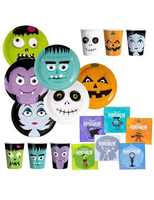 Zestaw Halloween Monsters MONS24BZ 24 el. Andzrejki Zombi Party na 6 osób