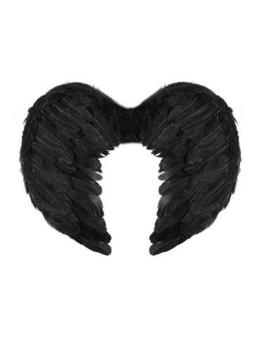 Skrzydła anioła czarne z piór 134368 45x35cm