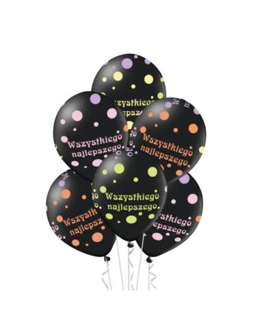 Balony Wszystkiego Najlepszego 400829 6 sztuk lateksowe urodzinowe