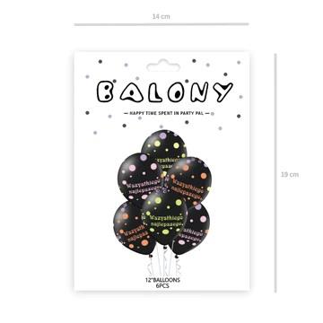 Balony Wszystkiego Najlepszego 400829 6 sztuk lateksowe urodzinowe
