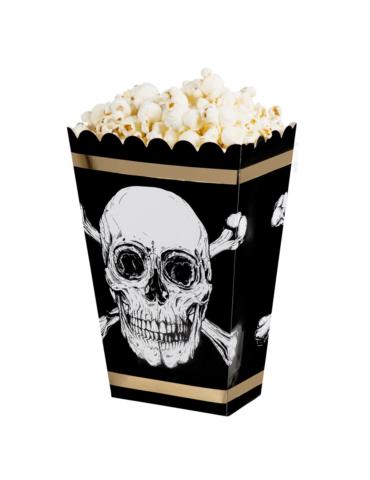 1 Pudełka na popcorn pirackie 74117 czaszka pirata 4 szt.