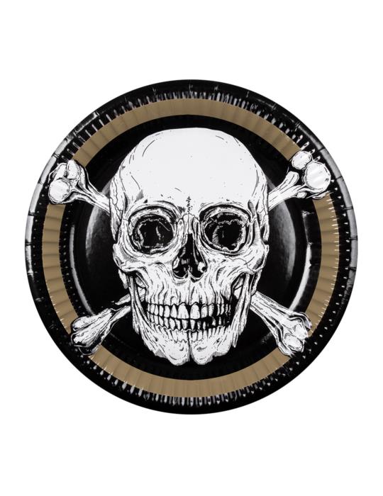 1 Talerzyki pirackie z czaszką 74211 10szt.