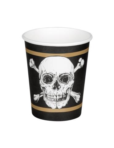 1 Kubeczki pirackie z czaszką 74212 pirata 210ml 10szt