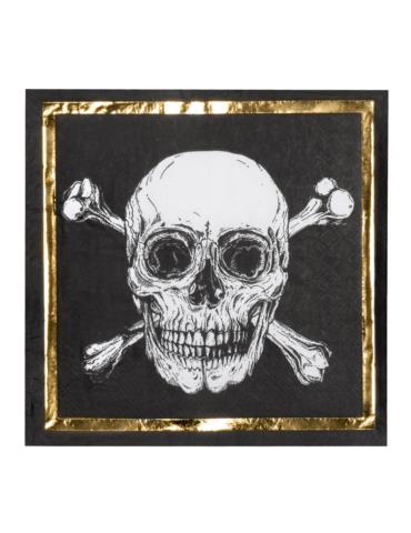 1 Serwetki pirackie z czaszką 74213 10szt. 33 x 33 cm