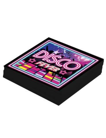 Serwetki DISCO FEVER 12szt 31145 LATA 80-TE 33x33xm Gorączka sobotniej nocy