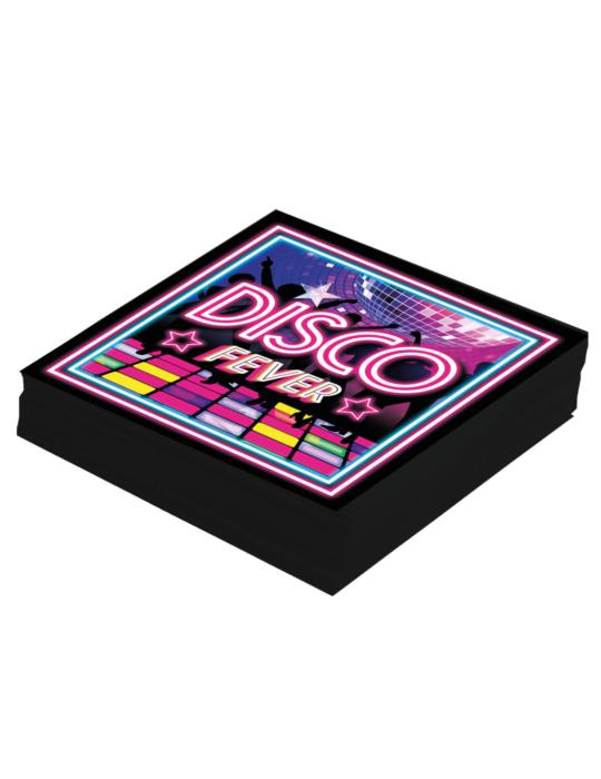 Serwetki DISCO FEVER 12szt 31145 LATA 80-TE 33x33xm Gorączka sobotniej nocy