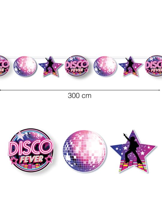 Girlanda DISCO FEVER 3m baner 31146 LATA 80-TE 240ml Gorączka sobotniej nocy