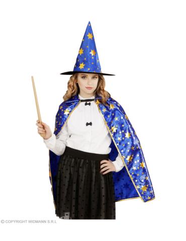 Ad Strój Czarodzieja Czarodziejki 05932W Zestaw Maga Wróżki Peleryna 70cm z Czapką Wróżka