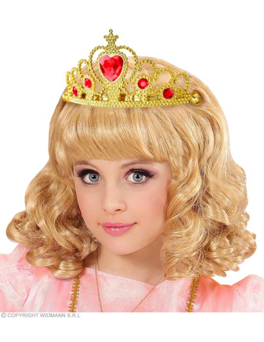 Diadem złoty z kamieniami tiara 09787W korona księżniczki królewny