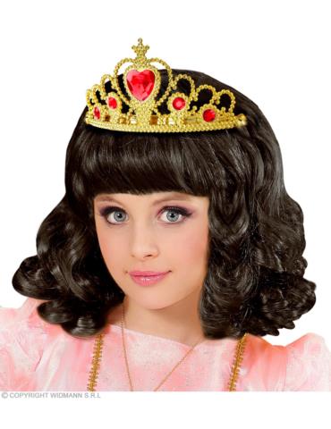 Diadem złoty z kamieniami tiara 09787W korona księżniczki królewny