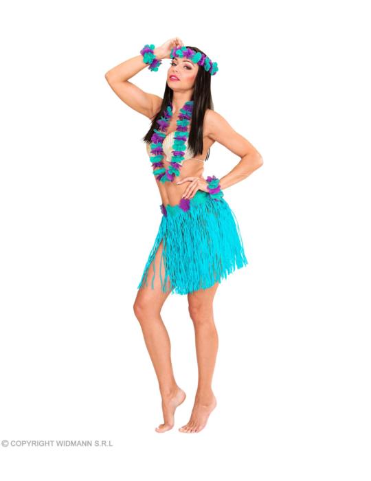 Zestaw Hawajski Aloha LUX 24567W Spódnica hawajska, naszyjnik, 2 bransoletki