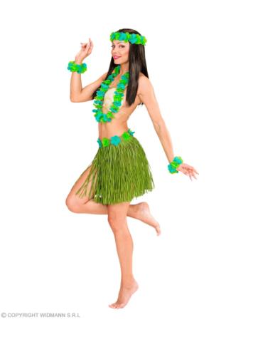 Zestaw Hawajski Aloha LUX 24565W Spódnica hawajska, naszyjnik, 2 bransoletki