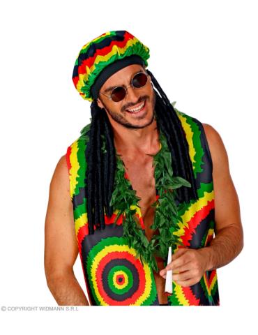 Peruka Beret z Dredami Rasta 01899W Czapka Jamajka Dredy Bob Marley
