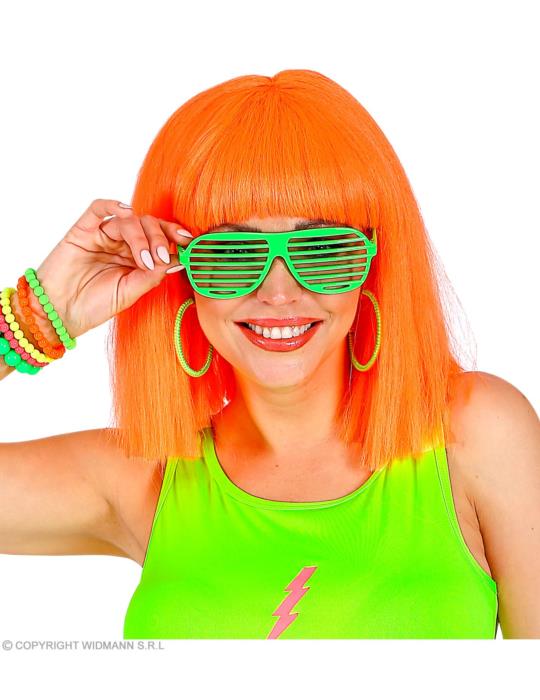 Okulary żaluzje zielone Disco PRL 01356W lata 80-te Rave