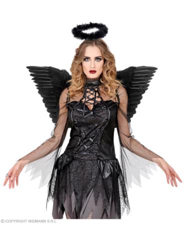 Skrzydła Anioła Czarne 78x36cm 8671NW z piór Diablicy Kruka Ptaka Demona