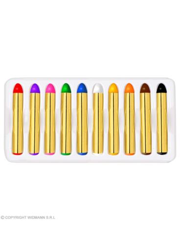 1 Kredki do malowania twarzy XL 50051W farby farbki make-up 10szt.