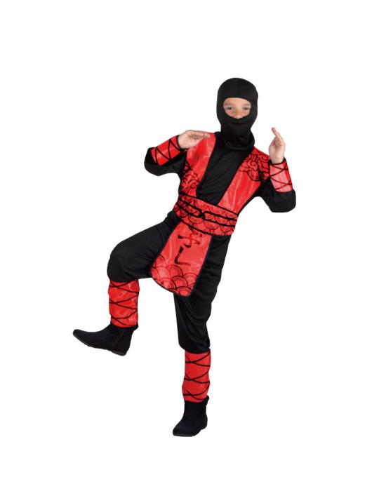 Strój Ninja Czerwony GO ST556 134/140