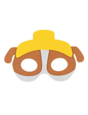 1 Maska Psi Budowniczy filcowa 141557 Patrol brązowy z uszkami