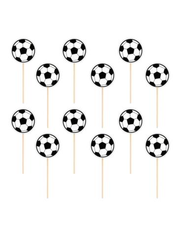 1 Toppery na tort Football 144701 wykałaczki Piłka nożna 12szt