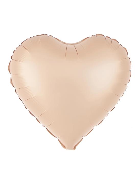 1 Balon foliowy Serce karmelowy 142233 jasny brąz matowy 45cm